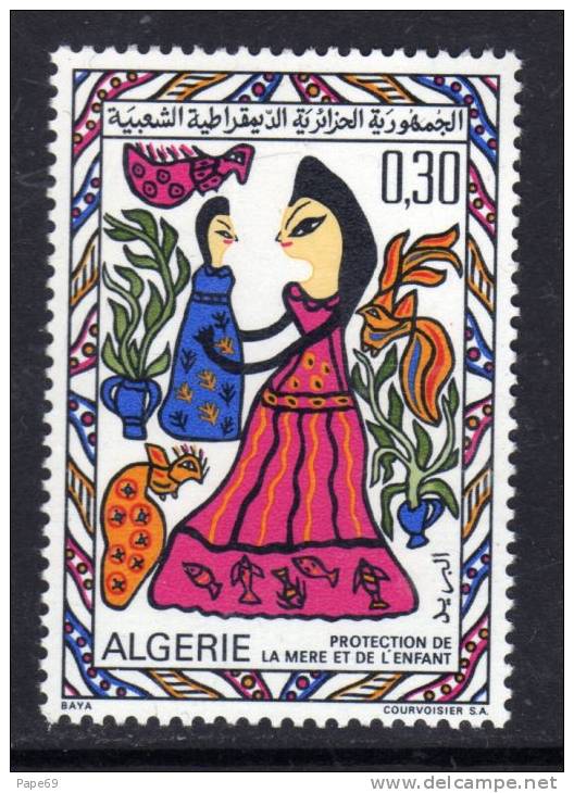 Algérie N ° 505 + 509 XX Protection De La Mère Et De L'enfant Et Journée Du Timbre.  Les 2 Valeurs  Sans Charnière TB - Algérie (1962-...)