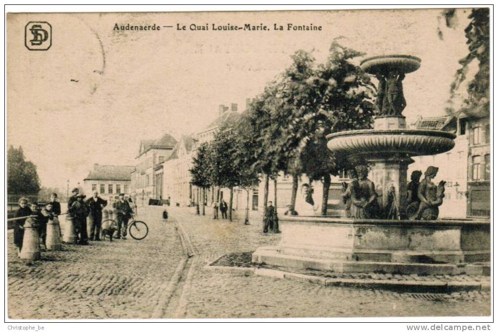 Oudenaarde, Audenaerde, Le Quai Louise Marie, La Fontaine (pk2808) - Binche