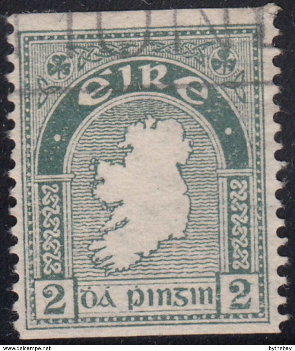 Ireland Scott #92 Used 2p Green Map Of Ireland Coil - Gebraucht