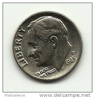 1985 - Stati Uniti 1 Dime P      ----- - 1946-...: Roosevelt