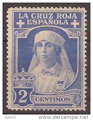 ES326SACF-LA339TFR.España, Spain, Espagne.CRUZ ROJA,  1926 (Ed 326*) Con Charnela.MAGNIFICO - Koniklijke Families