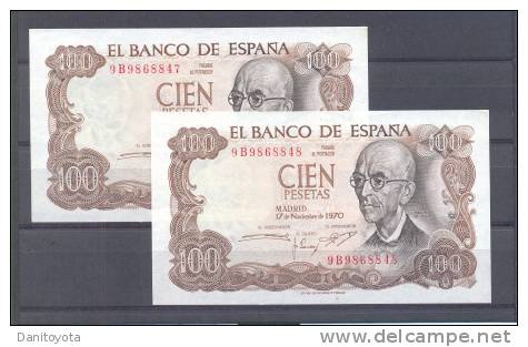 EDIFIL D 73d "100 PTAS 17 DE NOVIEMBRE DE 1970" - 100 Pesetas