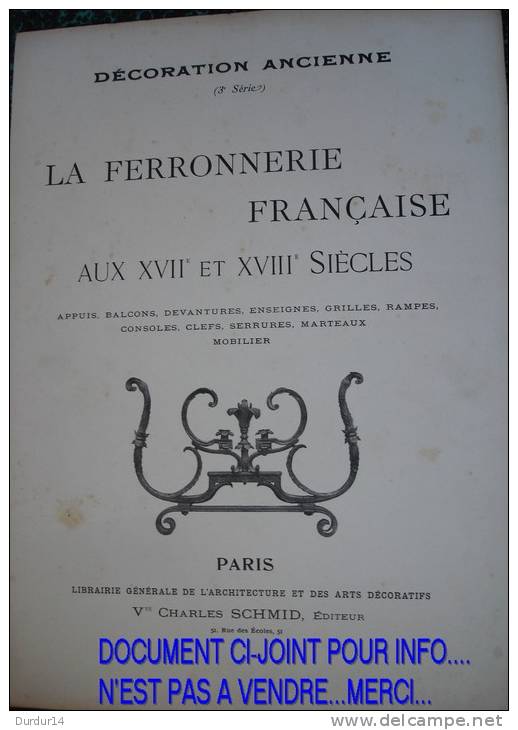LA FERRONNERIE FRANÇAISE - LUTRINS Et GRILLE - CLÔTURE DE CHAPELLE ( PL-N° XXXI ) - Other Plans