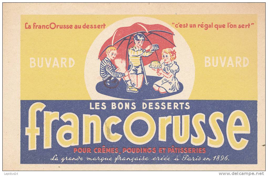 BU 892 /  BUVARD      LES BONS DESSERTS  FRANCORUSSE - Cake & Candy