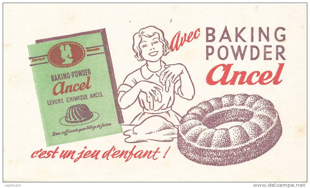 BU 893 /  BUVARD     ANCEL  LEVURE - Sucreries & Gâteaux
