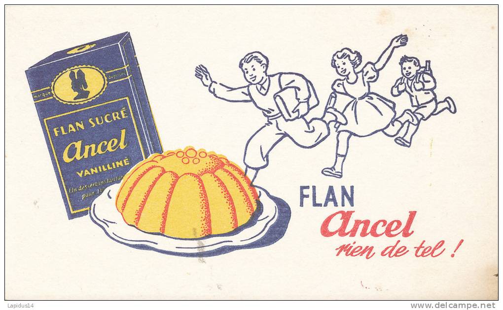 BU 896 /  BUVARD     ANCEL  FLAN SUCRE - Cake & Candy
