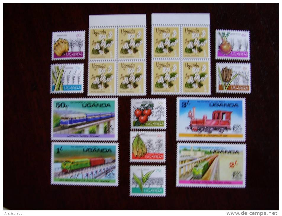 UGANDA Collection Of 19 STAMPS MNH From Issues 1969-1976. - Uganda (1962-...)