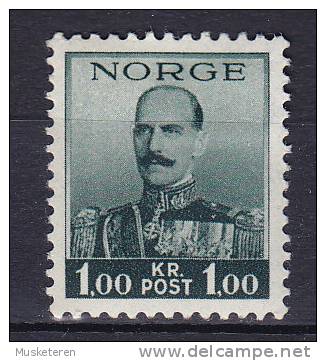 Norway 1937 Mi. 191     1.00 Kr King König Haakon VII., MH* - Ongebruikt