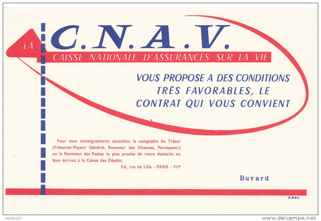 BU 922 /  BUVARD      CAISSE NATIONALE D'ASSURANCES SUR LA VIE - Bank & Versicherung