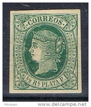 Sello 1/2 Real Cuba, Colonia Española 1867,  Num 10 * - Elobey, Annobon & Corisco