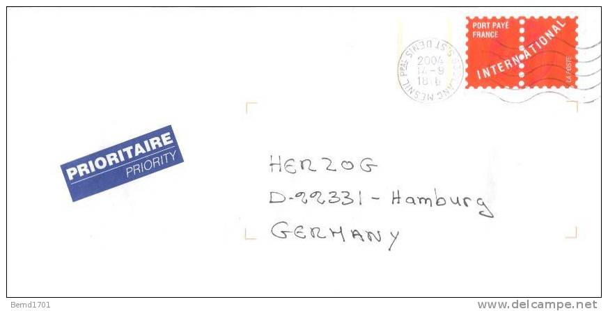 Frankreich / France - Umschlag Echt Gelaufen / Cover Used  (d018) - Pseudo-officiële  Postwaardestukken