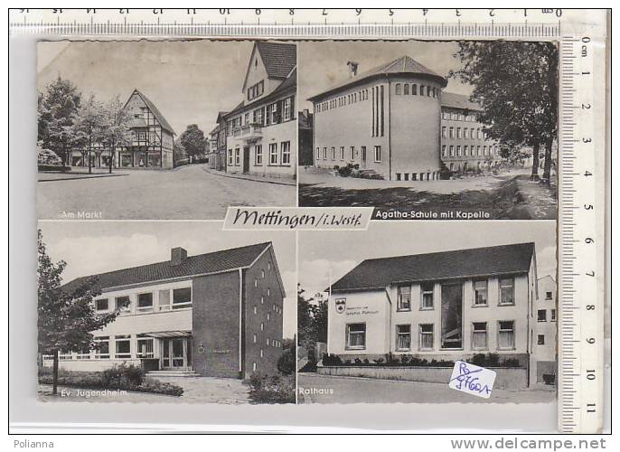 PO9760A# GERMANIA - GERMANY - METTINGEN - AM MARKT - AGATHA-SCHULE - RATHAUS - EV.JUGENDHEIM  VG - Altri & Non Classificati