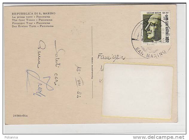 PO9974A# SAN MARINO  VG Guglielmo Marconi 1983 - Cartas & Documentos