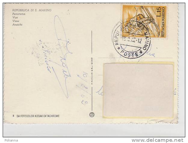 PO9976A# SAN MARINO  VG Sport Invernali - Sci 1962 - Cartas & Documentos