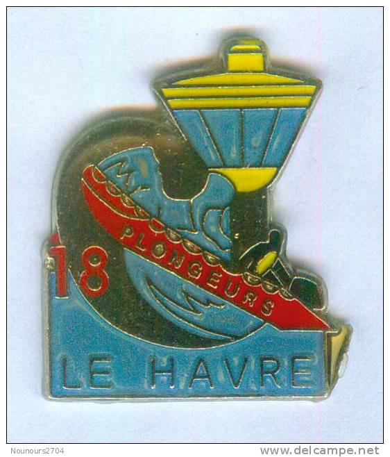 Pins Sapeurs Pompiers  Plongeurs - LE HAVRE (76)- TDO -  A1373 - Pompiers