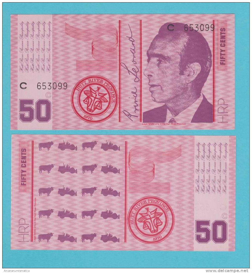 HUTT RIVER PROVINCE  50 CENTS 1.970  PLANCHA/SC/UNC   ¡¡¡MUY RARO!!!  DL-9608 - Other - Oceania