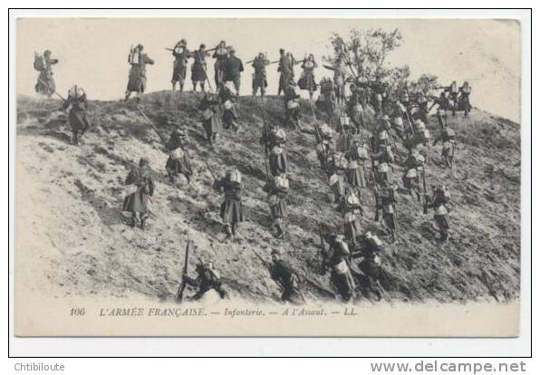 MILITARIA  L 23   /  INFANTERIE A L´ASSAUT    CPA  9X14 - Regimente