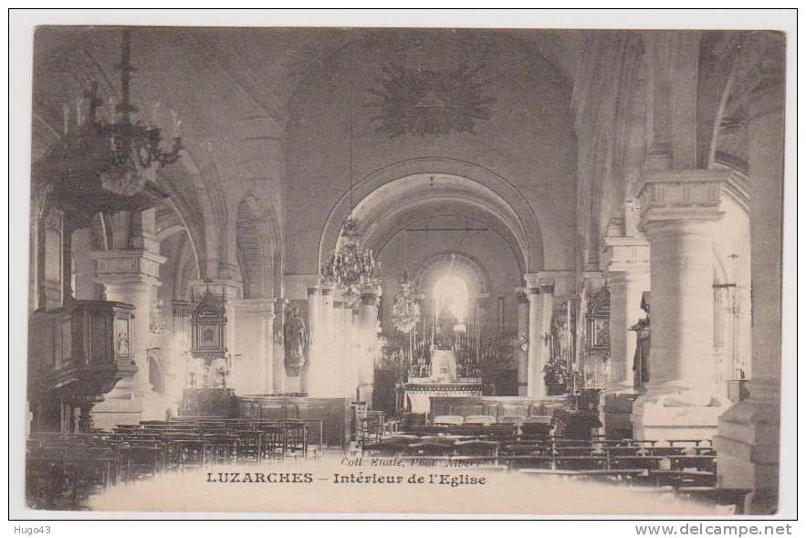 (RECTO/VERSO) LUZARCHES - INTERIEUR DE L' EGLISE - Luzarches