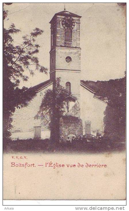 BOITSFORT = L'église Vue De Derrière - Carte Animée  (écrite) - Bruxelles La Nuit