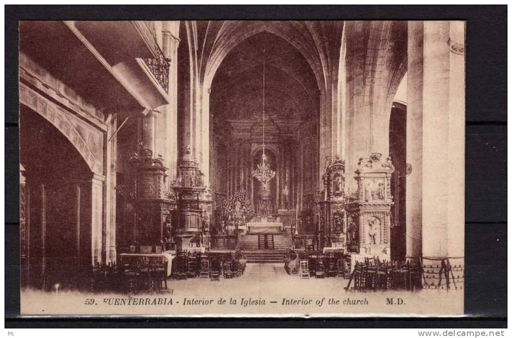 Espagne - Fuenterrabia - Interior De La Iglesia - Onterior Of The Church - Álava (Vitoria)