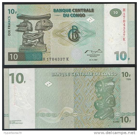 Congo P 87B - 10 Francs 1.11.1997 - UNC - République Démocratique Du Congo & Zaïre