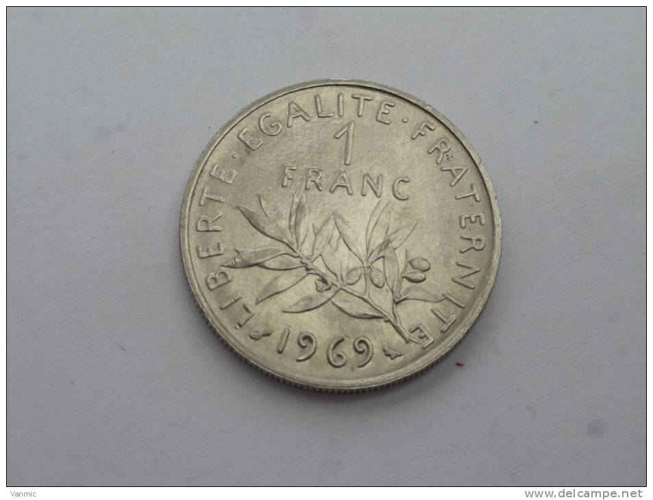 1969 - 1 Franc Semeuse Nickel - Autres & Non Classés