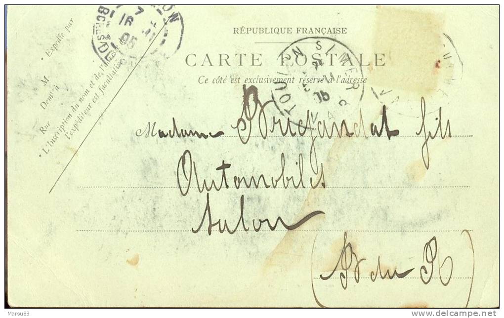 Hopital Militaire ** Belle Cpa *** - Ed Bougault N°704  (dos SIMPLE, écrite  Et Circulée 1905) - Saint-Mandrier-sur-Mer