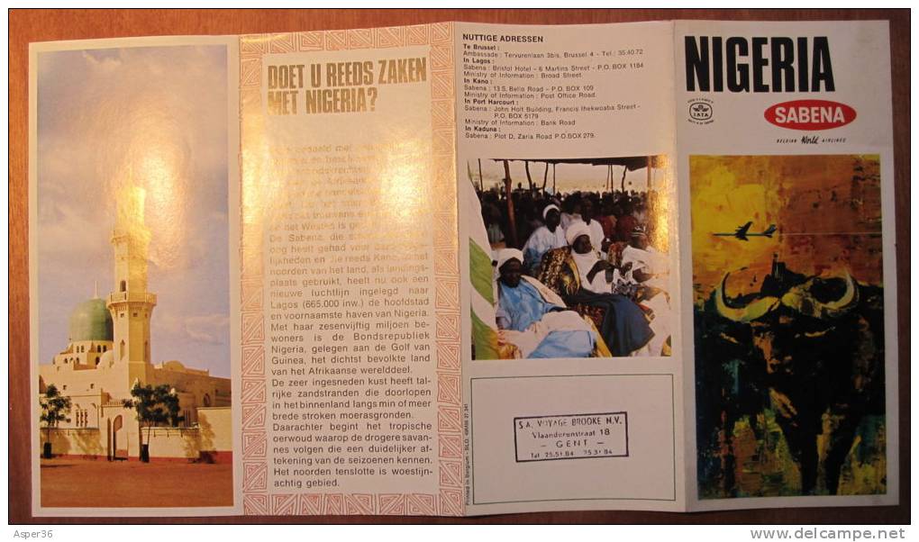 Brochure Sabena "Nigeria" - Collezioni