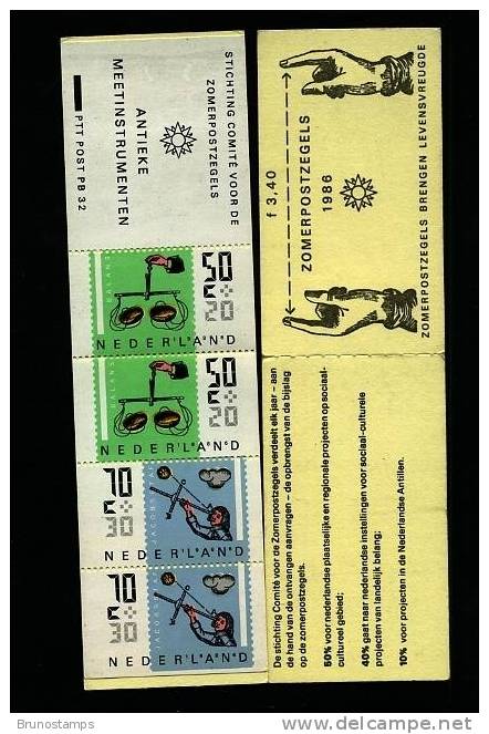 NETHERLANDS/NEDERLAND - 1986 MEASURE INSTRUMENTS  BOOKLET MINT NH - Postzegelboekjes En Roltandingzegels