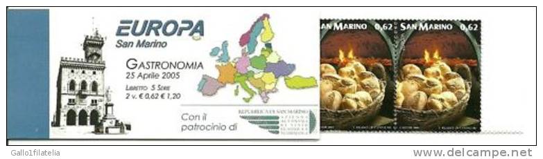2005 - SAN MARINO - EUROPA CEPT GASTRONOMIA - LIBRETTO EUROPA - RARO. MNH - 2005