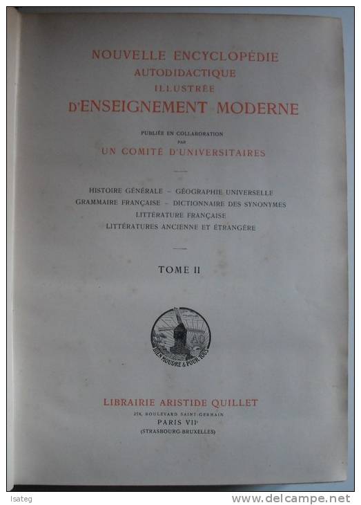 Nouvelle Encyclopédie Autodidactique Illustrée D'enseignement Moderne, Tome 2 - Diccionarios