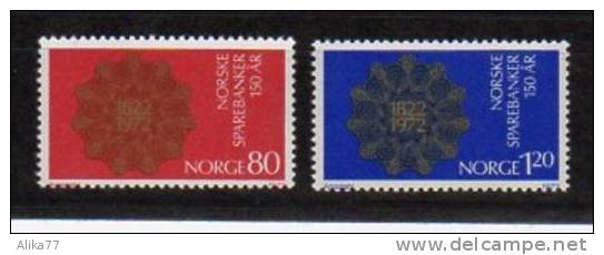 NORVEGE      Neuf **     Y. Et T.  N°  594 / 595       Cote:  2,50 Euros - Unused Stamps