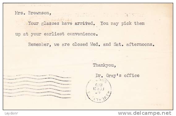 Postal Card - John Hancock - 1961-80