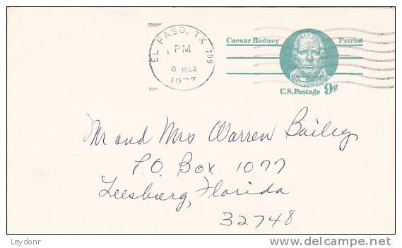 Postal Card - Caesar Rodney - 1961-80