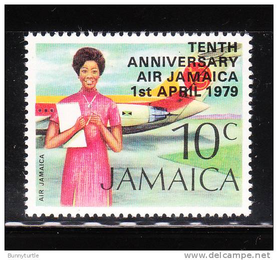 Jamaica 1979 Overprinted 10th Anniversary Air Jamaica MNH - Jamaique (1962-...)