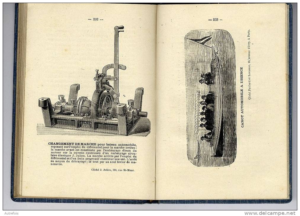 MANUEL PRATIQUE SUR LES AUTOMOBILES MOTO DE RENE CHAMPLY 1905 -  252  PAGES 140 GRAVURES DANS LE TEXTE  -  TRES BON ETAT - Auto