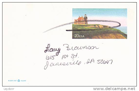Postal Card - Block Island Lighthouse, Rhode Island - 1981-00