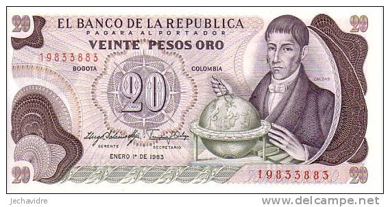 COLOMBIE  20 Pesos Oro   Daté Du 01-01-1983   Pick 409d     ***** BILLET  NEUF ***** - Colombie