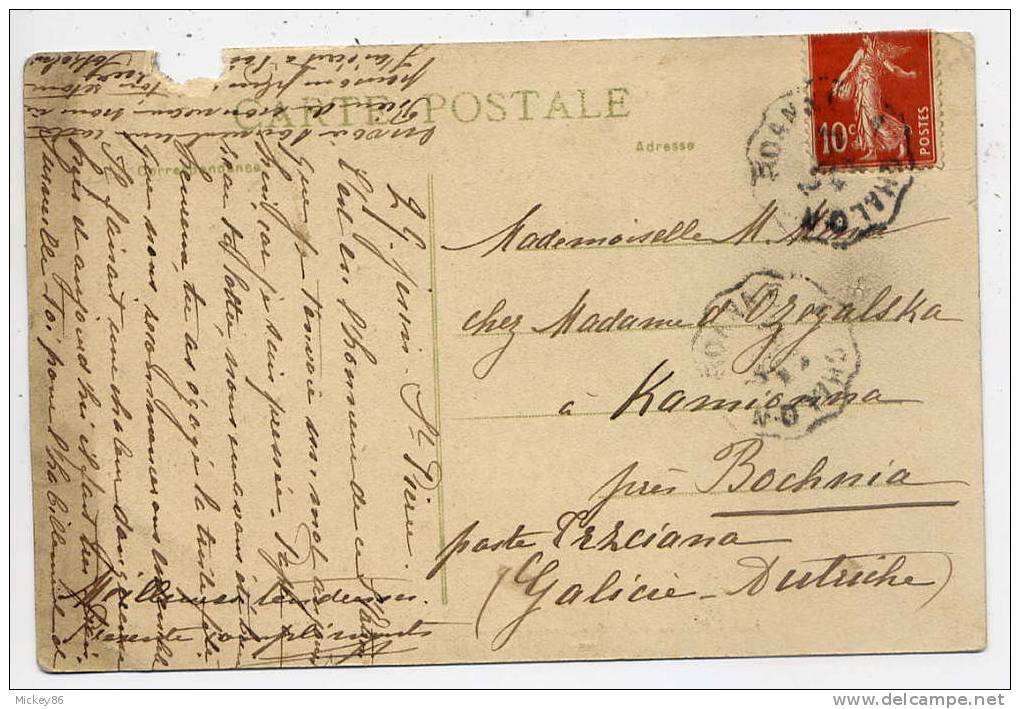 -convoyeur" Roanne à Chalons" Sur  Carte Postale  Bellegarde  Sur Valserine--01--France Pour Autriche-- - Railway Post