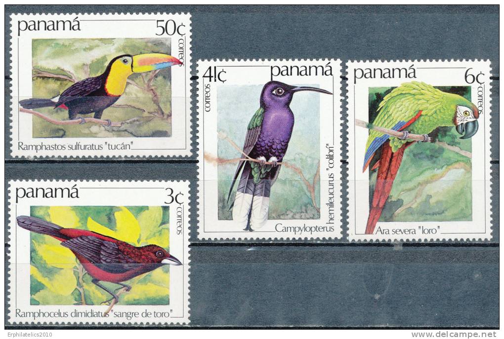 PANAMA  1981 BIRDS SC# 610-613 VF MNH TOUGH TO FIND SET - Panama