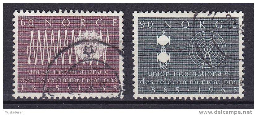 Norway 1965 Mi. 526-27 Internationale Fernmeldeunion ITU Complete Set !! - Oblitérés