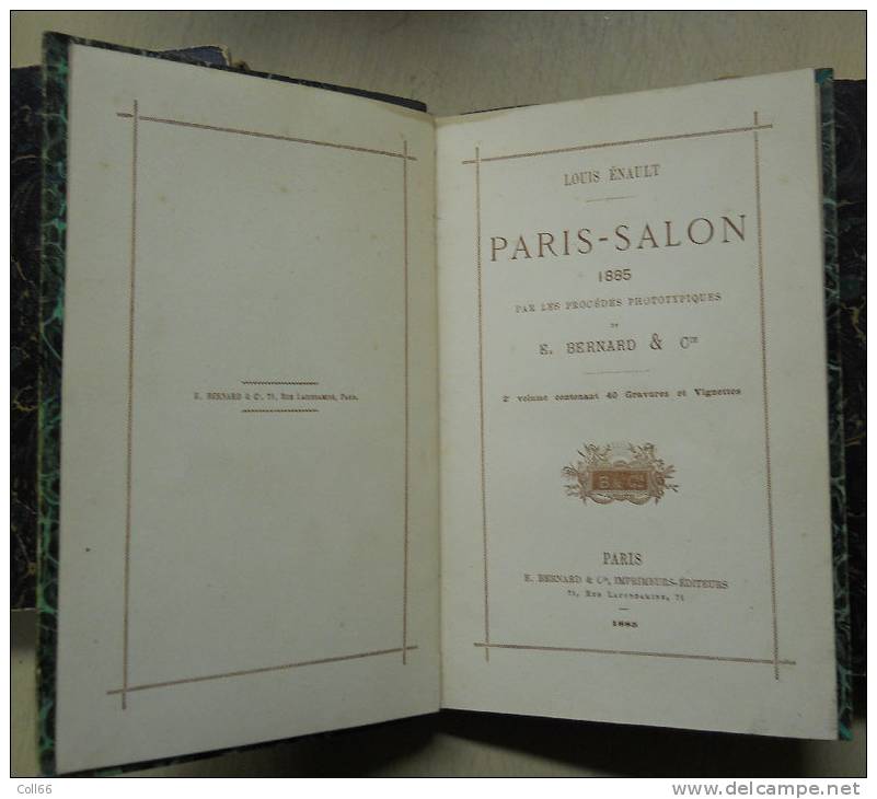 1885 Paris-Salon Par Les Procédés Phototypiques De Bernard & Cie  Par Louis Enault Edit Bernard Paris - 1801-1900