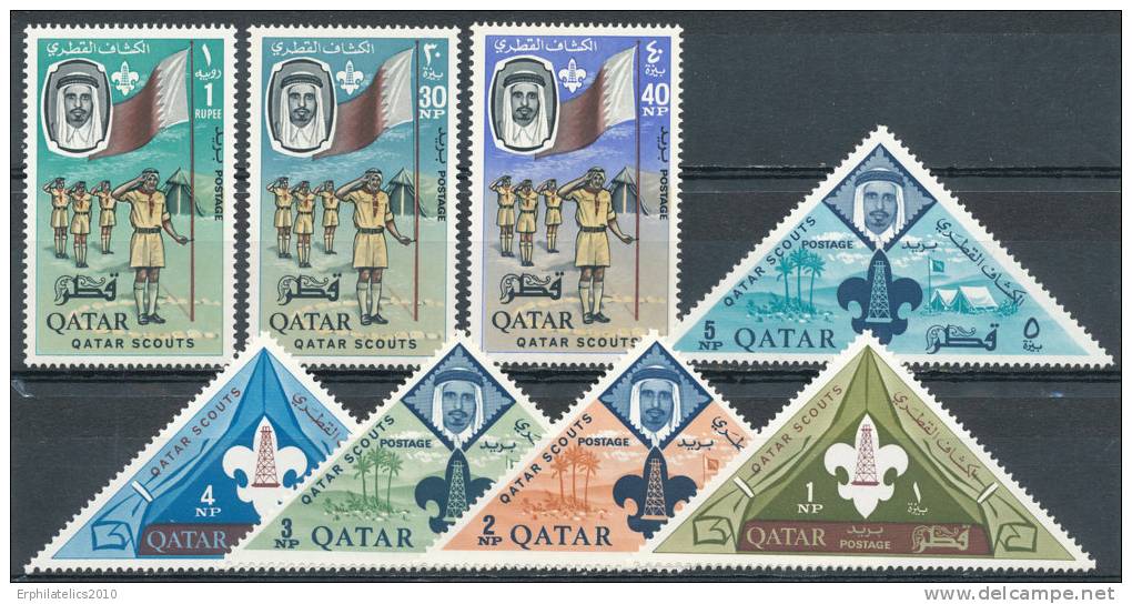 QATAR 1965 BOY SCOUTS/ARAB SCOUTS SC# 53-60 VF MNH SCARCE SET VF MNH - Qatar