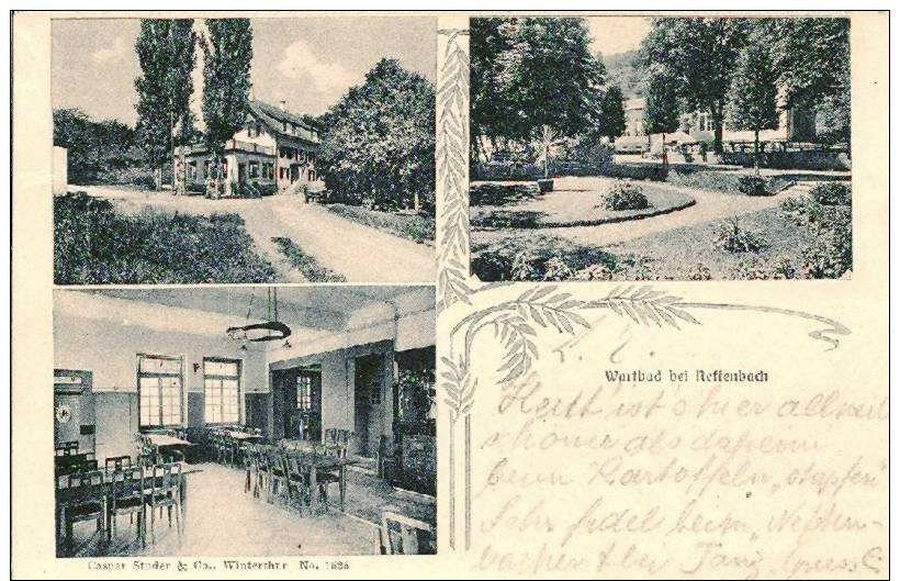 NEFTENBACH- WARTBAD MEHRBILDKARTE 1908 ++++ S/w Lichtdruck - Other & Unclassified