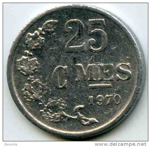 Luxembourg 25 Centimes 1970 Alu KM 45a.1 - Luxemburgo