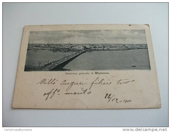 Massaua Ponte Veduta Generale Viaggiata 1901 - Eritrea