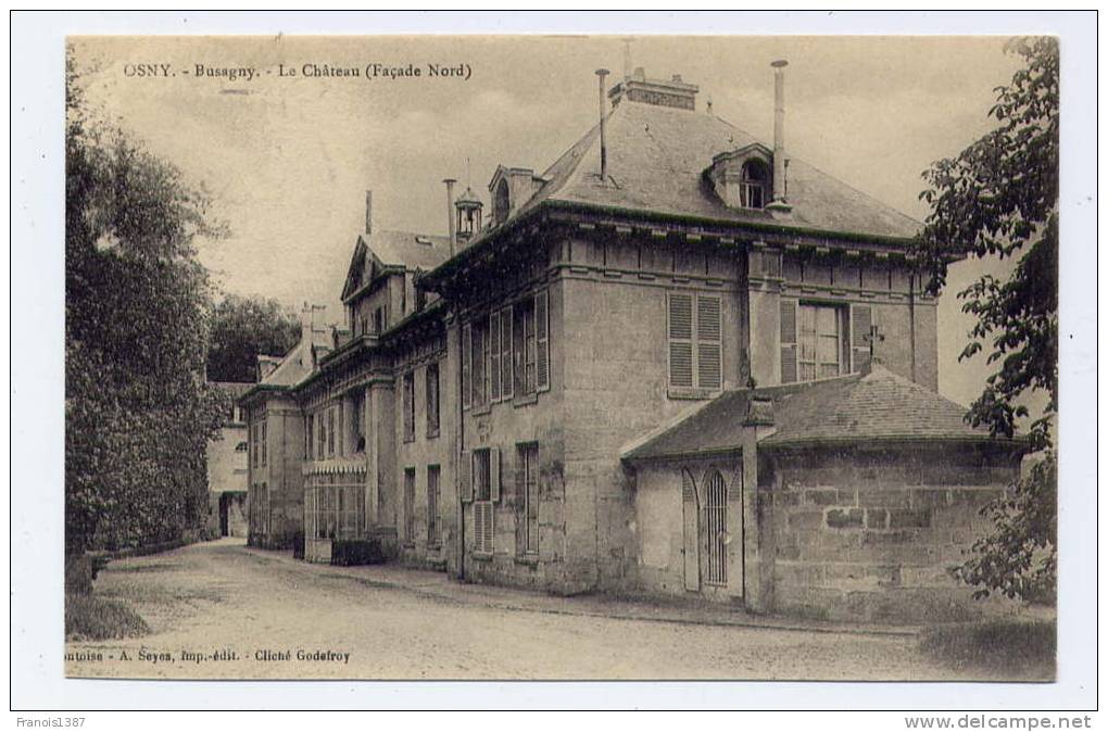 Ref 175 - OSNY -  BUSAGNY - Le Château Façade Nord - Osny