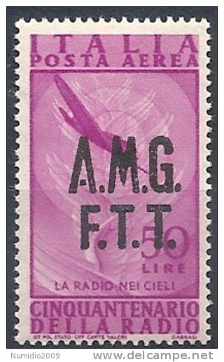 1947 TRIESTE A POSTA AEREA RADIO 50 LIRE MNH ** - RR9232 - Poste Aérienne