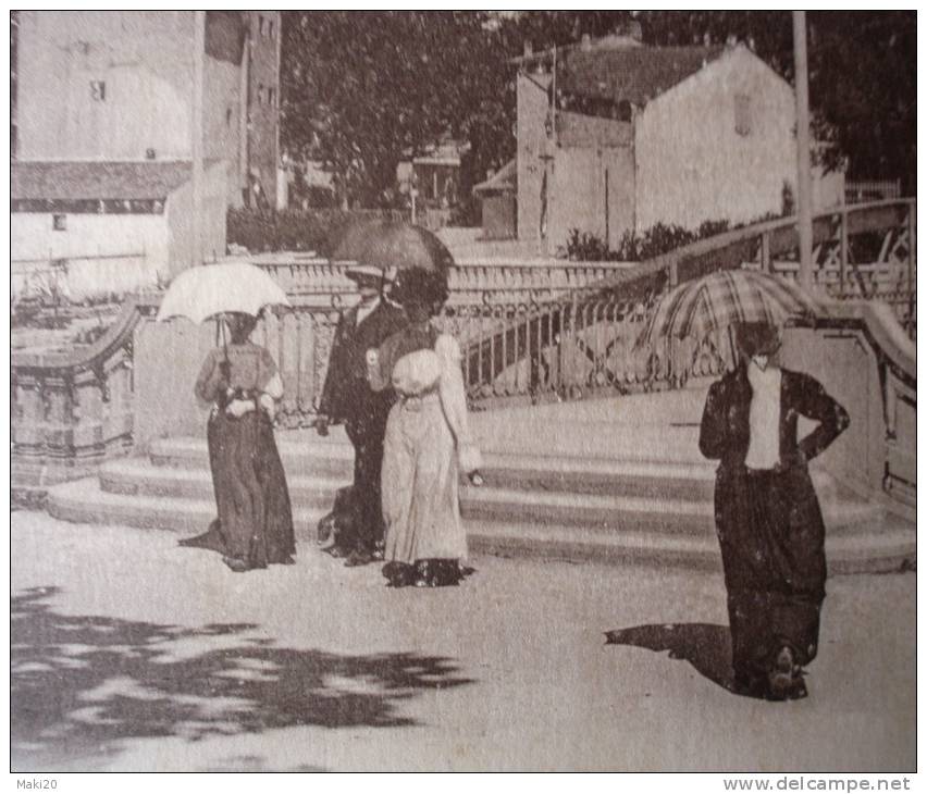 (07). VALS LES BAINS.LE PONT DU CASINO ET LES JARDINS.VERS 1910. - Vals Les Bains