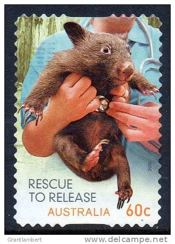 Australia 2010 Wildlife Caring - Rescue To Release - 60c Wombat Self-adhesive Used - Usados